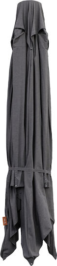 Professional Aluminum Squared Parasol Gladell Grey 3.53x3.53xH3m
