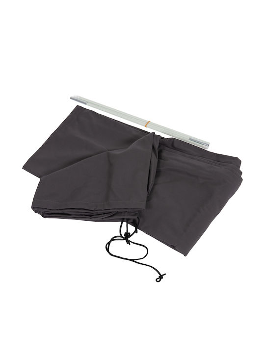 Professioneller Hängender Quadratischer Garten- und Terrassen-Sonnenschirm Aluminium Javante Graue 2.63x2.63m