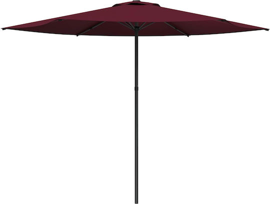 Round Aluminum Parasol Turquoise Diameter 3xHeight 2.23m