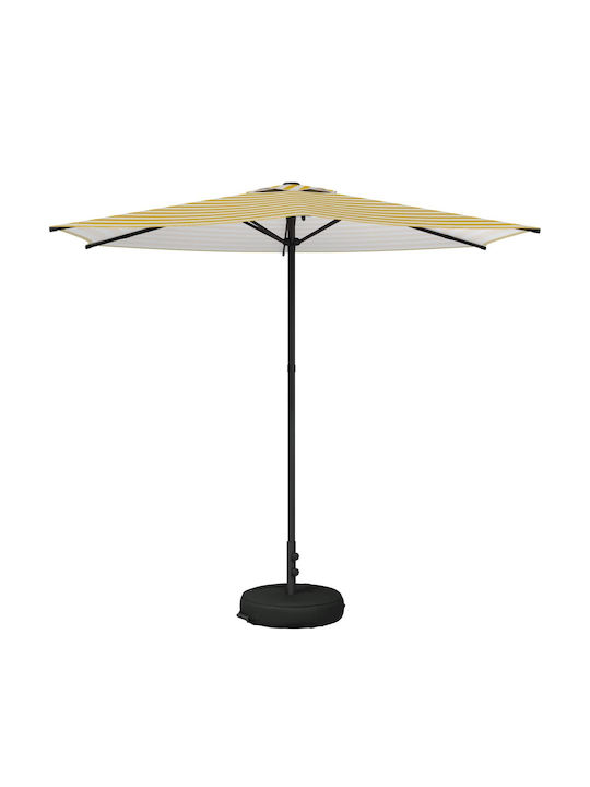 Umbrelă Rotundă Din Aluminiu Galbenă Φ2.7xÎnălțime 2.28m