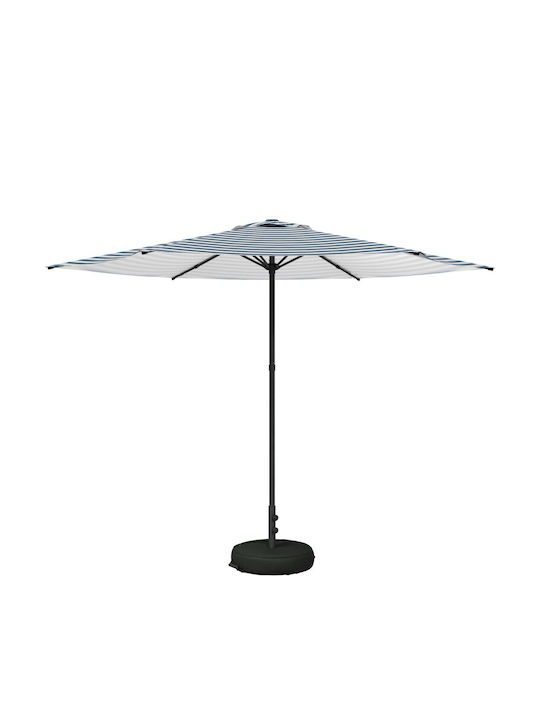 Garten- und Terrassen-Sonnenschirm Rundschreiben Aluminium Blau Φ3xΥ2.28m