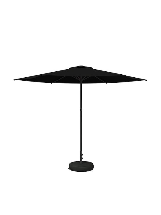 Rundschreiben Aluminium Gartenschirm Schwarz Φ3xΥ2.28m