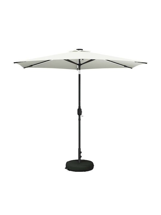 Aluminium Garten- und Terrassen-Sonnenschirm Beige 2,7x2,7xHöhe 2,35 m