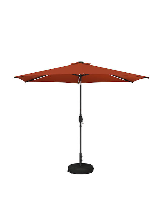 Umbrelă De Aluminiu Portocalie 3x3xÎnălțime2.35m