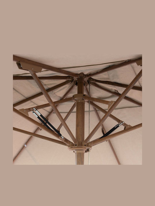 Professional Aluminum Squared Parasol Beige 4x4m
