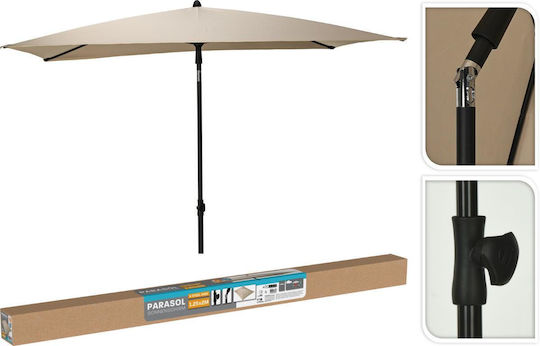 Square Aluminum Garden & Terrace Parasol Beige 1.25x1.25xHeight 2m