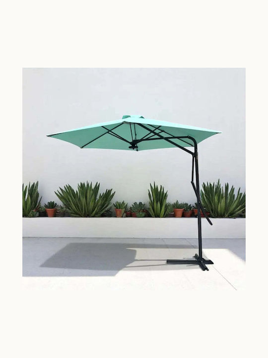 Umbrelă Agățată Din Aluminiu Albastru Deschis 2.7x2.7m
