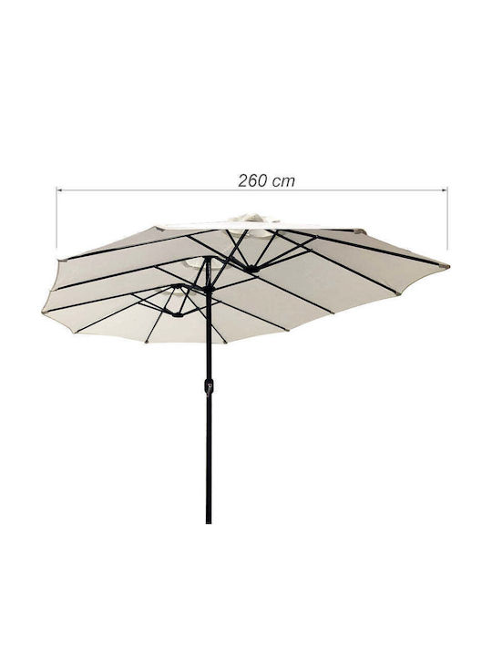 Umbrelă Rotundă Din Aluminiu Albă Φ4.55m