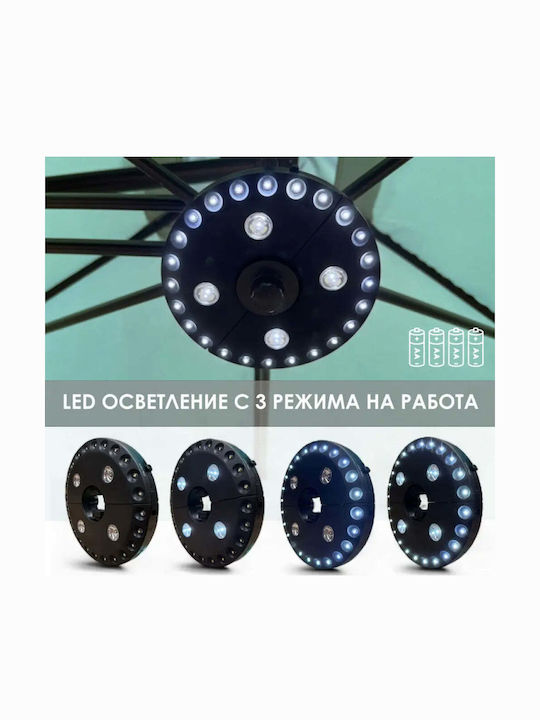 Umbrelă Agățată Din Aluminiu Albastru Deschis 2.7x2.7m