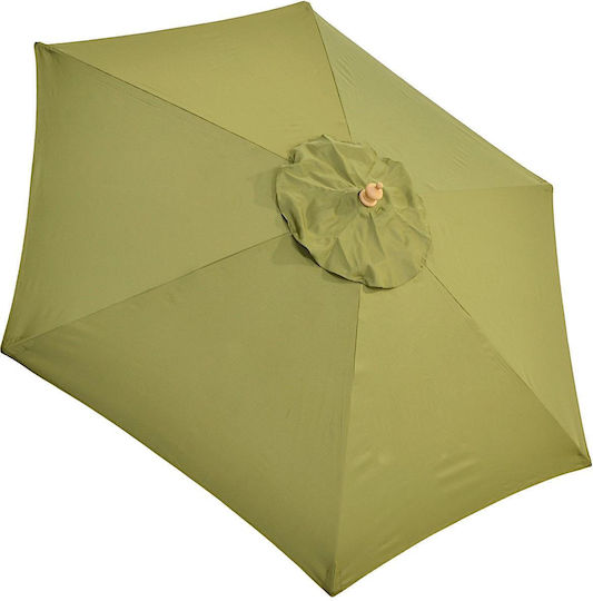 Runde Holzgarten- und Terrassen-Sonnenschirm Khaki Φ2,5m