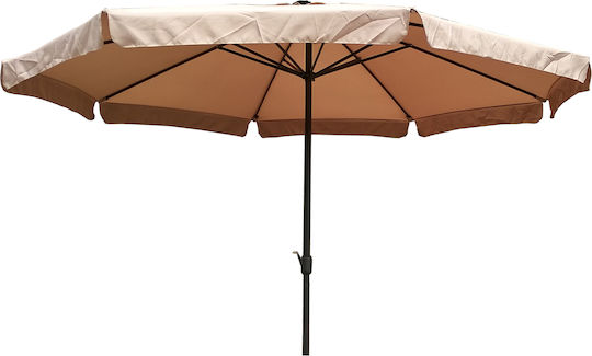 Umbrelă Rotundă Din Aluminiu Bej Φ2.7m