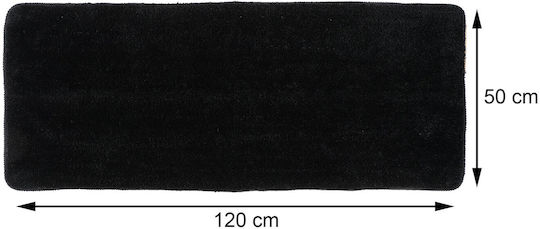 Non-Slip Bath Mat Microfiber AT000100497 Black 50x120cm