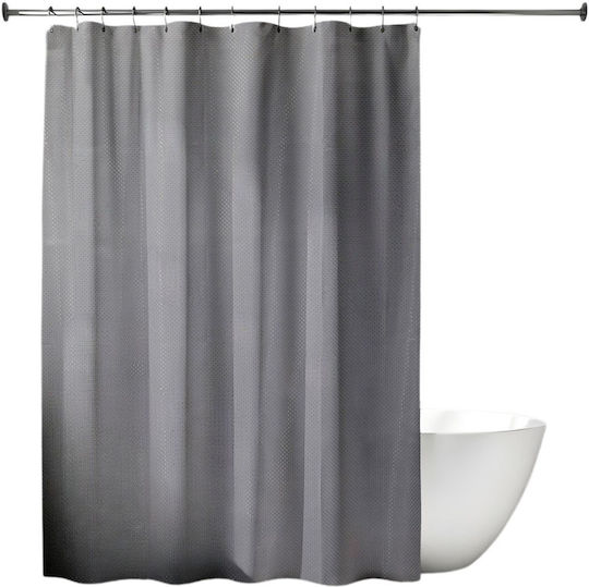 Atmosphera Diamond Fabric Shower Curtain 180x200cm Gray