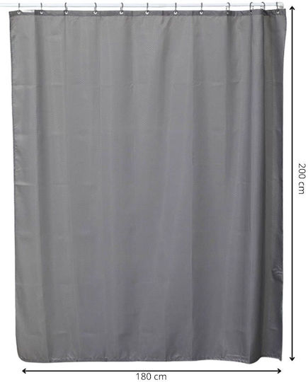 Atmosphera Diamond Fabric Shower Curtain 180x200cm Gray