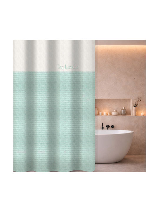 Guy Laroche Sandy Shower Curtain 180x185cm Aqua