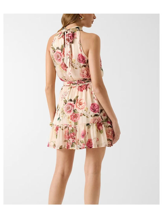 Summer Mini Evening Dress Cosmic Peony Print
