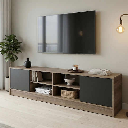 Tivia Sonoma-Anthracite TV Stand L180xW35xH41.5cm