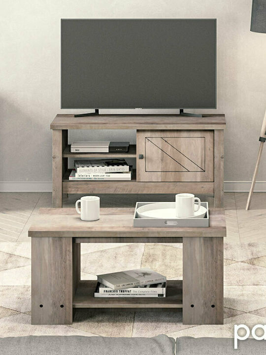 Έπιπλο Τηλεόρασης Tara Rustic / Oak Μ102.5xΠ39.5xΥ50.5cm