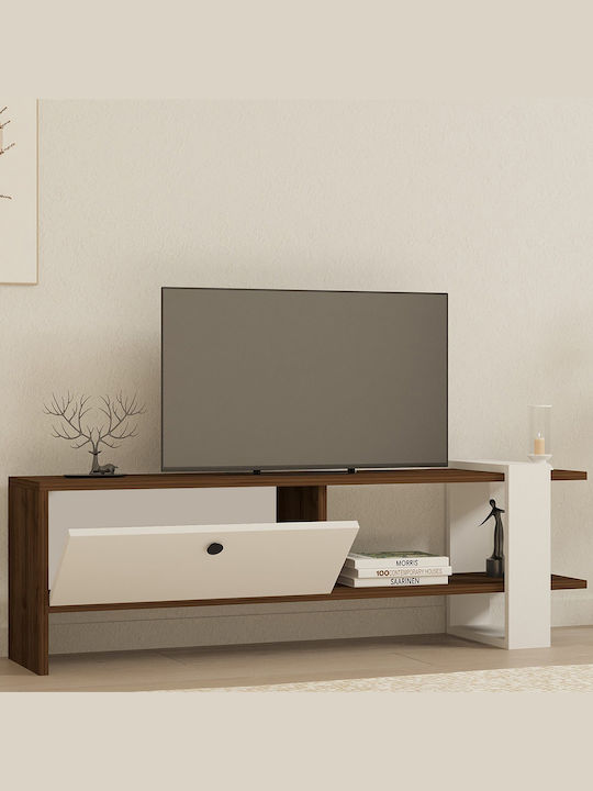 TV Stand Henriette Walnut - White M120xD25xH36.8cm