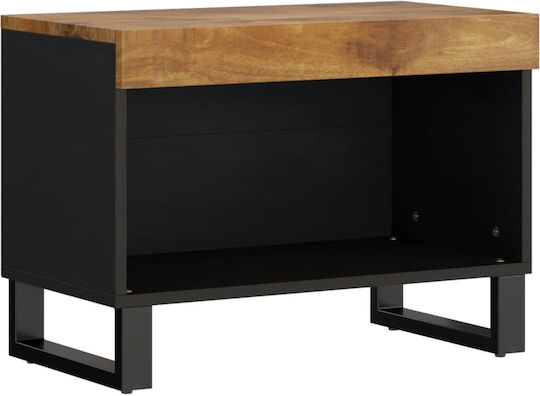 TV-Ständer aus Massivholz Schwarz M60xP33xH43.5cm
