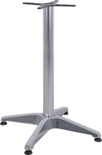 HomeMarkt Tischständer aus Aluminium mit Regulator in Silber Farbe 58x58x68.5cm