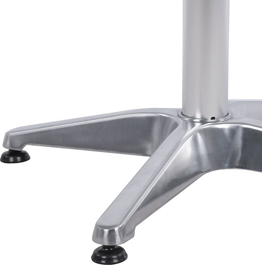 HomeMarkt Tischständer aus Aluminium mit Regulator in Silber Farbe 58x58x68.5cm