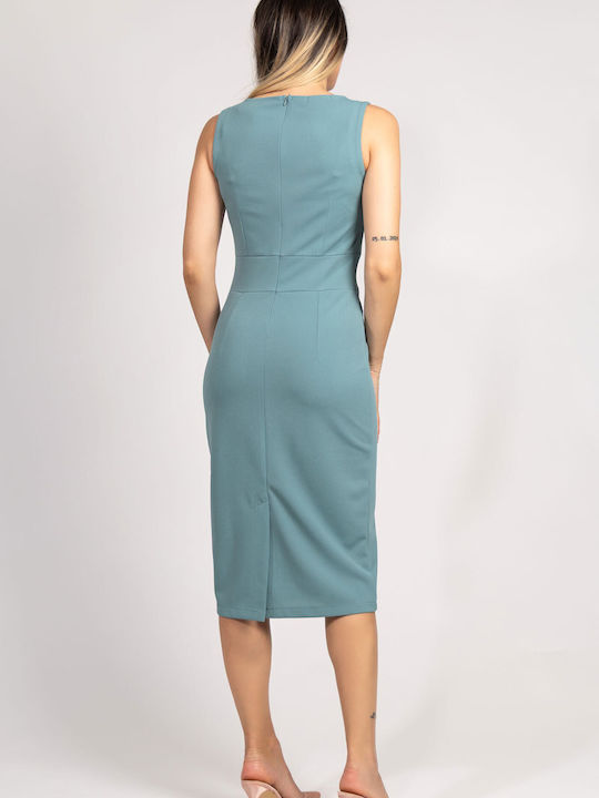 Summer Midi Sleeveless Dress Pistachio