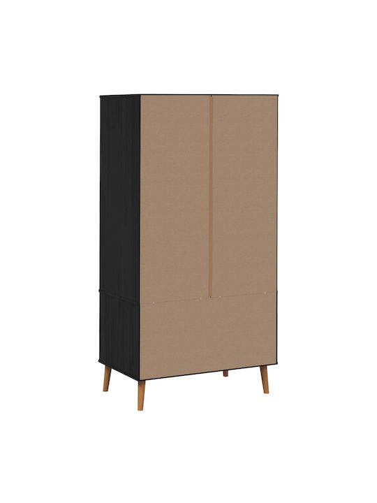 Dulap cu ușă dublă Negru 90x55x175cm