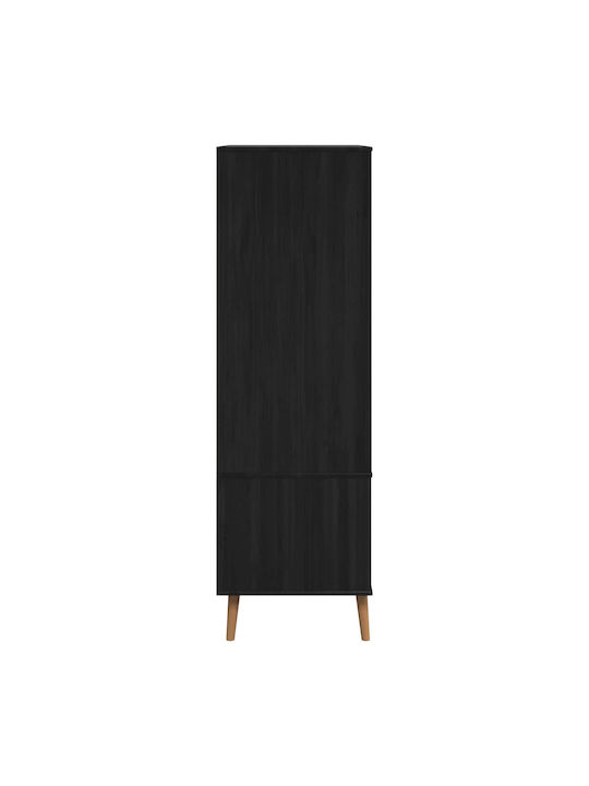 Dulap cu ușă dublă Negru 90x55x175cm