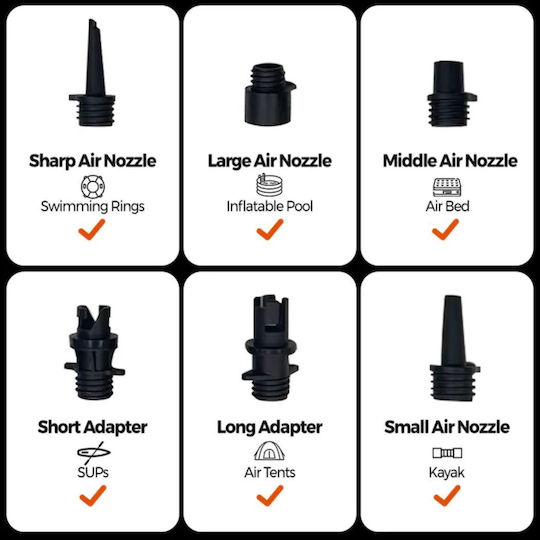 Aerogogo Giga Pump Zetta 138 SUP Pumpen Grau