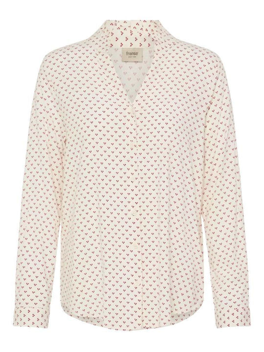 Langärmeliges Damenhemd Beige