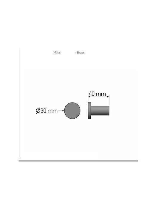 Sanco Gaea Single Bathroom Hook With Screws 3x4cm Silver