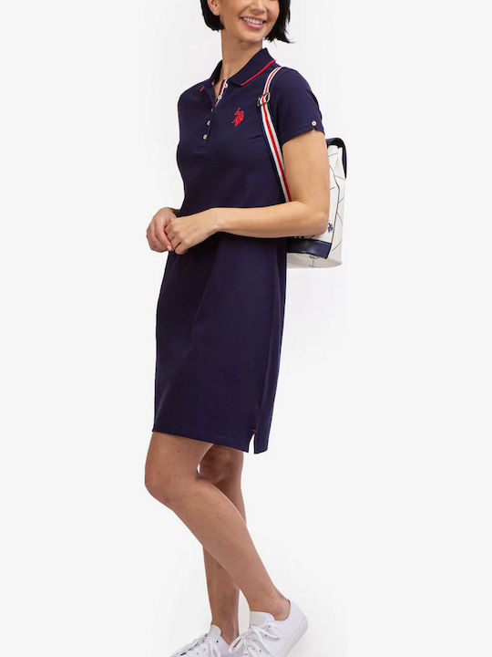 Summer Mini T-Shirt Dress Navy Blue
