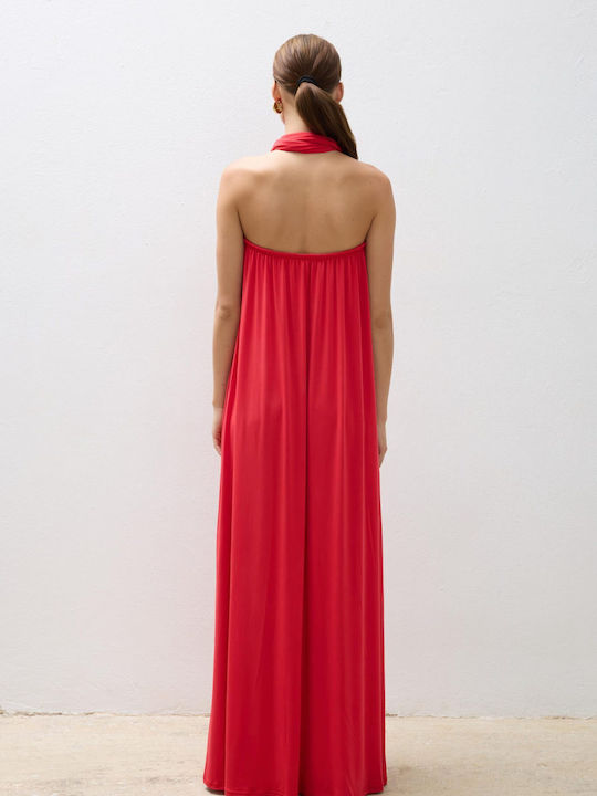 Sommer Maxi Kleid Rot