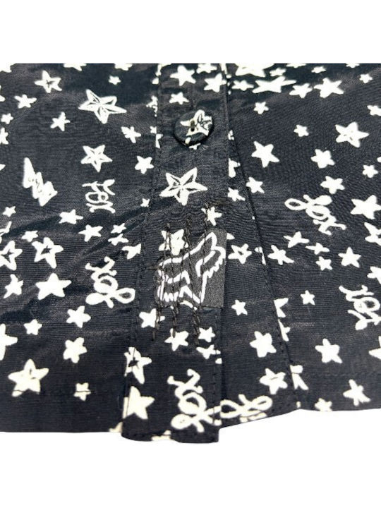 Summer Shirt Dress Black