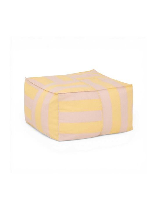 Sitzsäcke & Poufs Hocker Wasserdicht Gelb und Rosa Streifen
