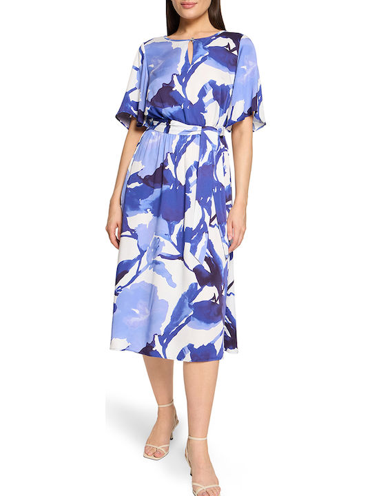 Betty Barclay Sommer Midi Damenkleid Blau