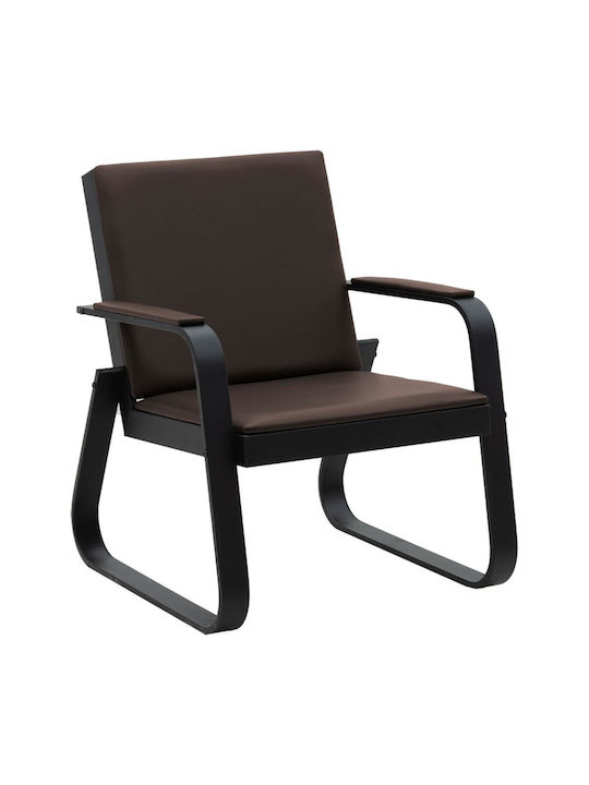 Rogelio Sessel aus Kunstleder Braun 67x72x85cm