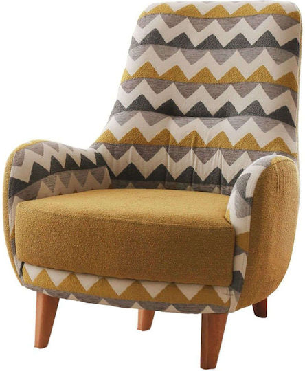 Armchair Zikzak 75x88x95cm Armchair - Berzera Multi-yellow Armchair Zikzak 75x88x95cm Armchair - Berzera Multi-yellow