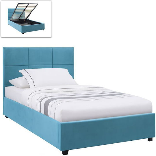 Kingston Bett Halbdoppel mit Stauraum für die Matratze 120x200cm Hellblau Kingston Bett Halbdoppel mit Stauraum für die Matratze 120x200cm Hellblau