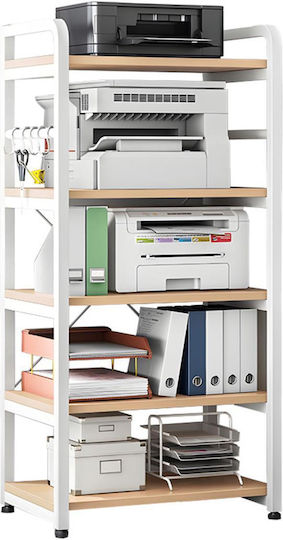 Bookcase Lito 60x40x140cm White Bookcase Lito 60x40x140cm White