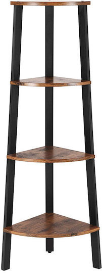 Γωνιακή Βιβλιοθήκη Καφέ 34x34x125εκ. Γωνιακή Βιβλιοθήκη Καφέ 34x34x125εκ.