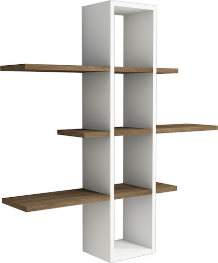 Raft Perete Dominic 96x19.6x101cm Alb / Nuc Raft Perete Dominic 96x19.6x101cm Alb / Nuc