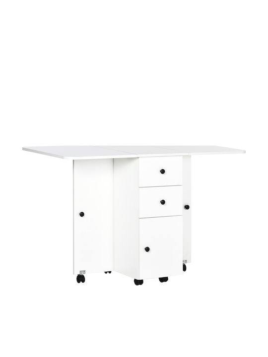 Table Kitchen Wooden White 120x60x76.5cm