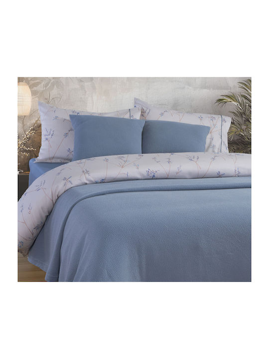 Nef-Nef Homeware Sensor Pique Blanket Double 230x250cm Blue