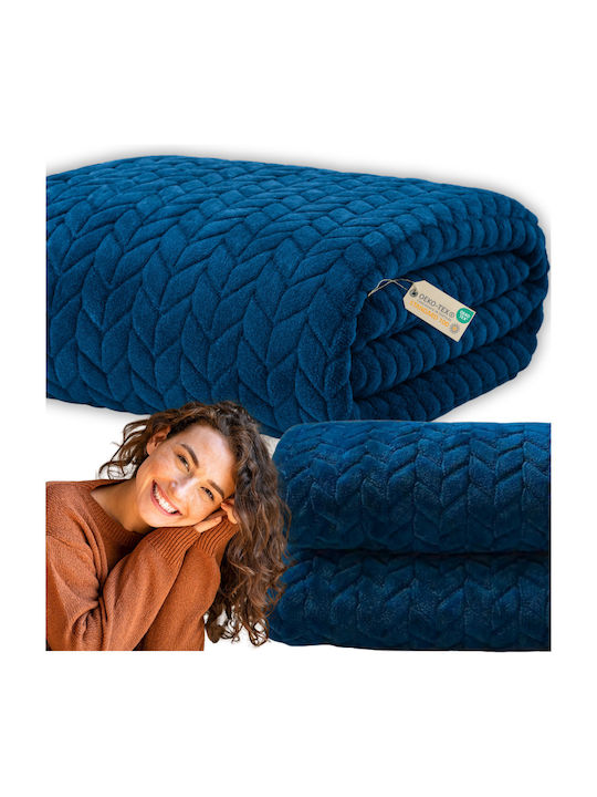 More&Deco Pătură Dublă 200x220cm Navy