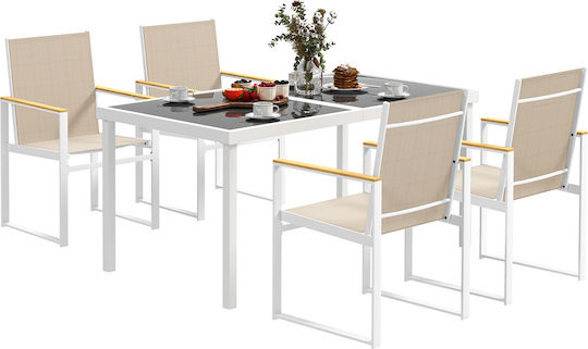 Garten- und Outdoor-Möbelsets Typsatz Speisesaal 5 Stück Mehrfarbige Garten- und Outdoor-Möbelsets Typsatz Speisesaal 5 Stück Mehrfarbige