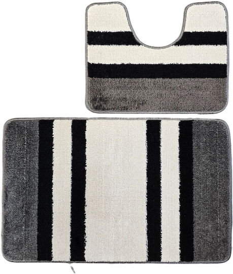 Kotonia Home Set Covoare De Baie Negre 50x80cm 2 Bucăți