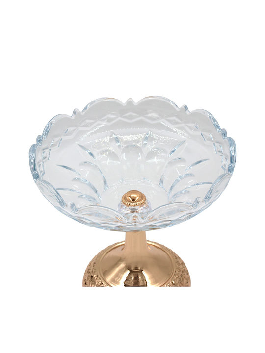 Keskor Декоративна Стъклена Ваза Златиста Y18см