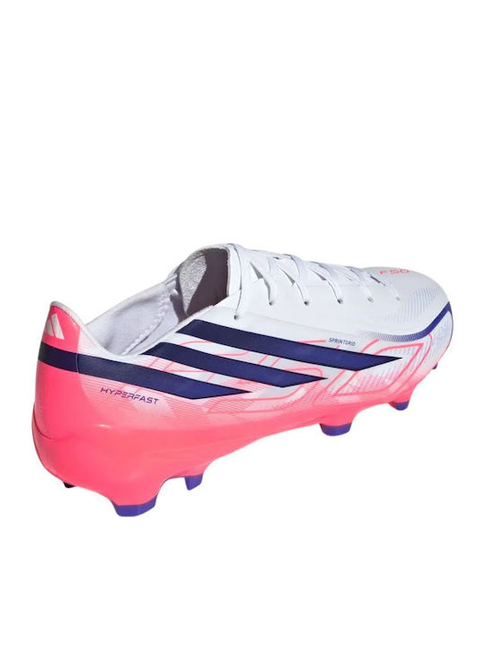 adidas F50 Hyperfast League FG Футболни Обувки с Бутони Бели
